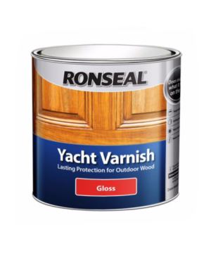 Ronseal Clear Yacht Varnish, 1L tin of gloss exterior wood finish