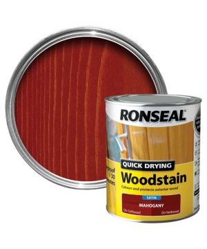 Ronseal Quick Drying Woodstain 750ml in Mahogany Satin