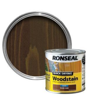 Ronseal Quick Drying Woodstain Dark Oak Satin 2.5L tin