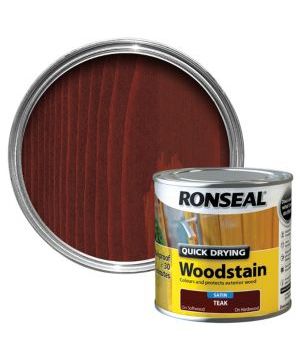 Ronseal Quick Drying Woodstain 250ml in Teak Satin