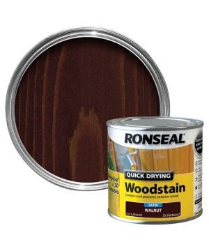 Ronseal Quick Drying Woodstain 250ml in Walnut Satin
