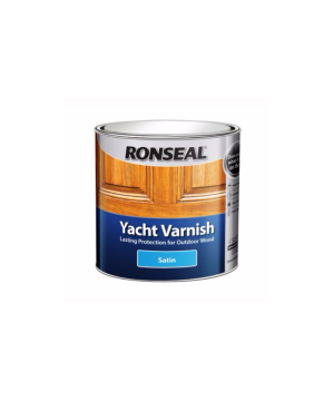 Ronseal Yacht Varnish 250ml clear satin wood care tin