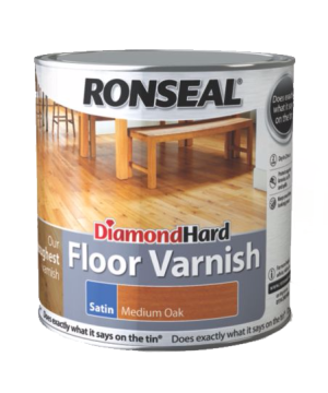 Ronseal Diamond Hard Floor Varnish in Medium Oak Satin 2.5L