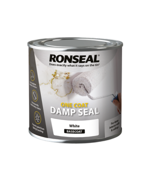 Ronseal One Coat Damp Seal specialist interior paint in white, 750ml
