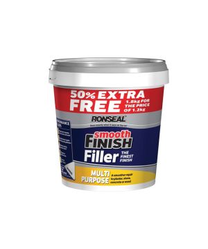 Ronseal Multi Purpose Smooth Finish Filler 1.2kg plus 50 percent extra free white