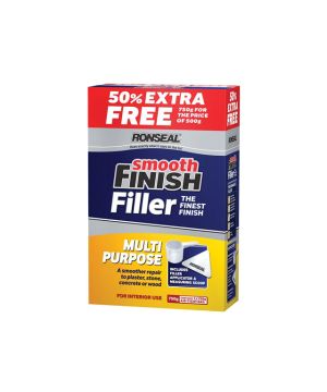 Ronseal Smooth Finish Multi Purpose Interior Wall Powder Filler 500g plus 50 percent Free in white