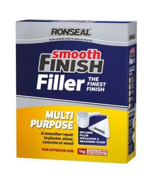 Ronseal Multi Purpose Powder Smooth Finish Filler 1kg in white