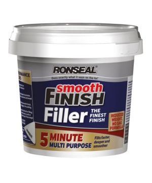 Ronseal 290ml 5 Minute Multi Purpose Smooth Finish White Filler Tub