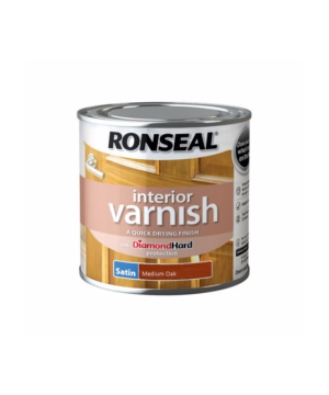 Ronseal Interior Diamond Hard Varnish 250ml in Medium Oak Satin