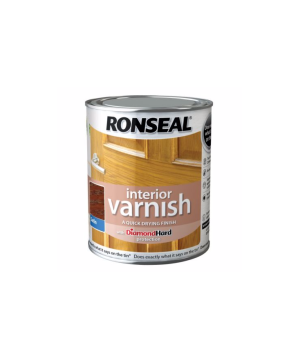 Ronseal Diamond Hard Interior Varnish 250ml in Dark Oak Satin
