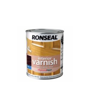 Ronseal Diamond Hard Interior Varnish, Walnut Satin, 250ml tin