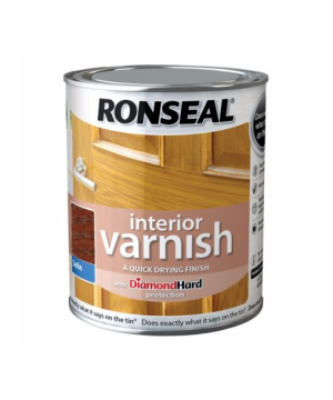Ronseal Diamond Hard Interior Varnish 750ml in Dark Oak Satin