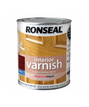 Ronseal Interior Diamond Hard Varnish 750ml in Teak Satin