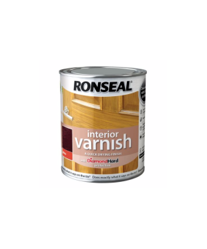 Ronseal Diamond Hard Interior Varnish Deep Mahogany Gloss 250ml tin