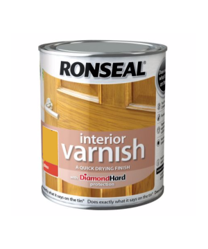 Ronseal Diamond Hard Interior Varnish 750ml in Medium Oak Gloss