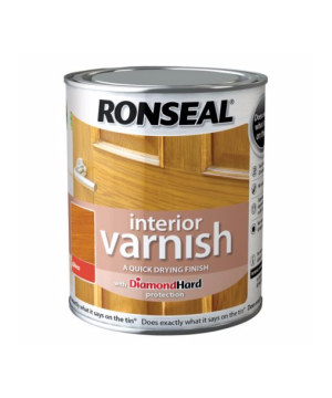 Ronseal Diamond Hard Interior Varnish in Antique Pine, 750ml gloss