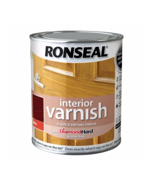 Ronseal Diamond Hard Interior Varnish 750ml in Teak Gloss