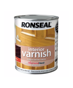 Ronseal Interior Diamond Hard Varnish 750ml in Walnut Gloss