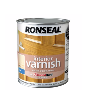 Ronseal Interior Diamond Hard Varnish Clear Satin 750ml