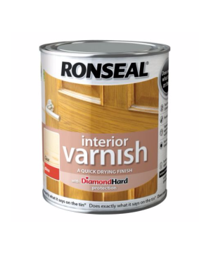 Ronseal Interior Diamond Hard Varnish 750ml clear gloss tin