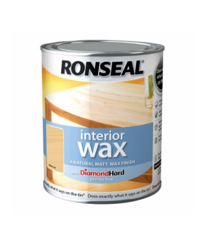 Ronseal Interior Wax Natural 750ml wood care tin