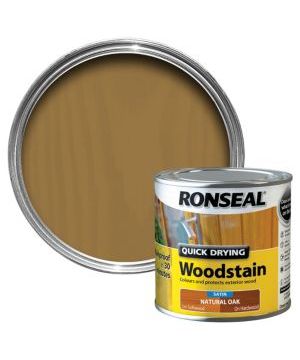 Ronseal Quick Drying Woodstain Natural Oak Satin 250ml