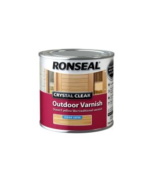 Ronseal Crystal Clear Outdoor Varnish 250ml Clear Satin