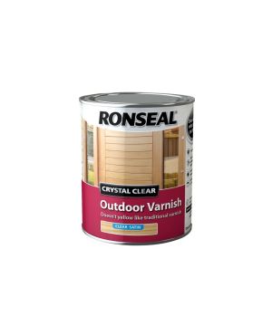 Ronseal 750ml Crystal Clear Outdoor Varnish in satin