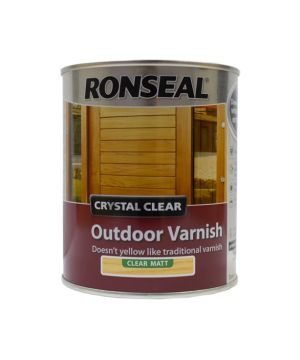 Ronseal Crystal Clear Outdoor Varnish 750ml in Matt