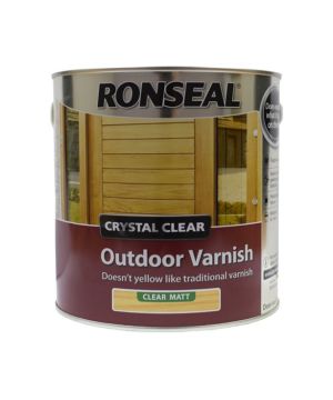 Ronseal Crystal Clear Outdoor Varnish Matt Clear 2.5L water based