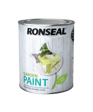 Ronseal Garden Paint 750ml Lime Zest water-based wood, brick, terracotta, metal and stone paint