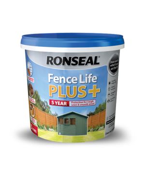 Ronseal Fence Life Plus 5L Harvest Gold wood treatment