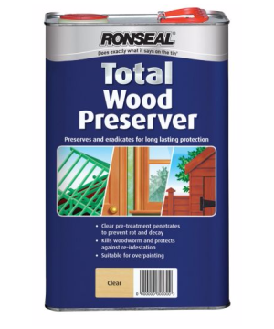Ronseal Total Wood Preserver 5L clear wood treatment