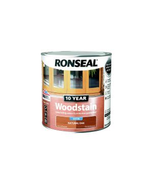 Ronseal 10 Year Woodstain 250ml in Natural Oak Satin