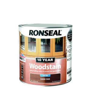 Ronseal 10 Year Woodstain Dark Oak Satin 750ml tin