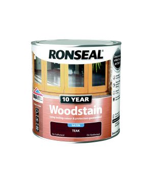 Ronseal 10 Year Woodstain 750ml in Teak Satin