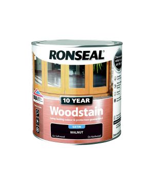 Ronseal 10 Year Woodstain 750ml Walnut Satin