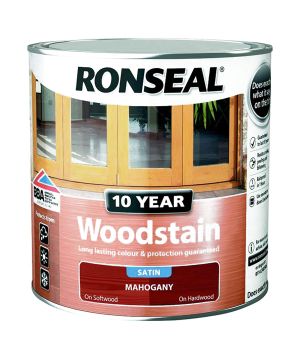 Ronseal 10 Year Woodstain 2.5L in Mahogany Satin