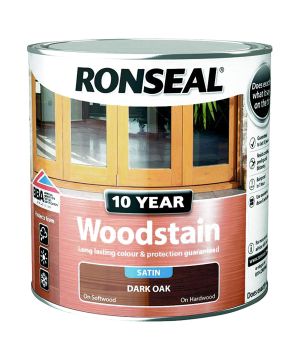Ronseal 10 Year Woodstain 2.5L in Dark Oak Satin