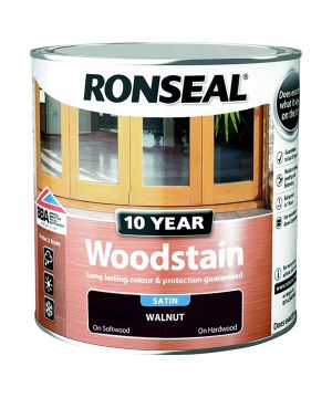 Ronseal 10 Year Woodstain 2.5L in Walnut Satin