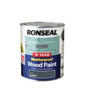 Ronseal 10 Year Weatherproof Paint 750ml in Grey Satin