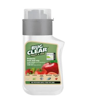 Clear BugClear Fruit & Veg 210ml concentrated organic rapeseed oil insecticide bottle