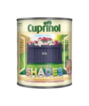 Cuprinol Garden Shades 1L tin of Iris matt wood paint