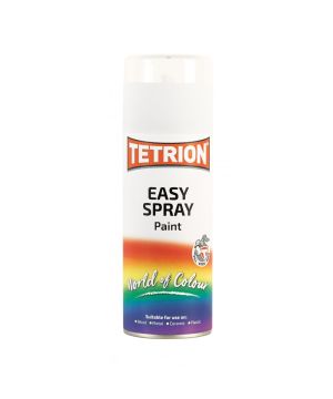 Tetrion Easy Spray Paint 400ml aerosol can in gloss white