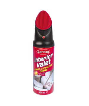 CarPlan Interior Valet With Brush foam action cleaner for upholstery, leather and velour