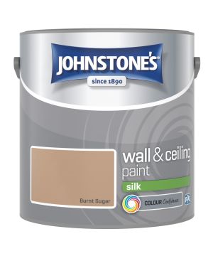 Johnstone's Wall & Ceiling Silk Paint in Burnt Sugar, 2.5L silk emulsion topcoat