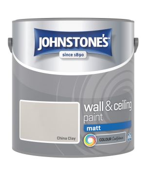 Johnstone's Wall & Ceiling Matt Paint in China Clay, 2.5L matt emulsion