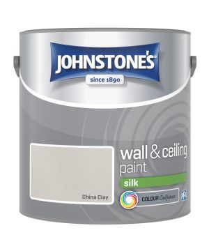 Johnstone's Wall and Ceiling Silk Paint in China Clay, 2.5L