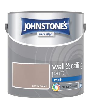 Johnstone's Wall & Ceiling Matt Paint in Coffee Cream, 2.5L tin