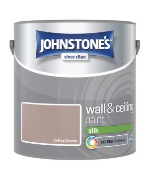 Johnstone's Wall & Ceiling Silk Paint in Coffee Cream, 2.5L silk emulsion topcoat